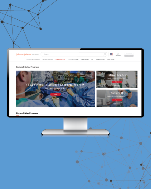 Unused UI/UX designs on global healthcare education site