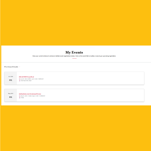 JnJInstitute my events enhancement