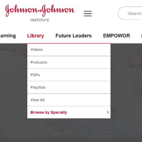 JnJInstitute navigation updates