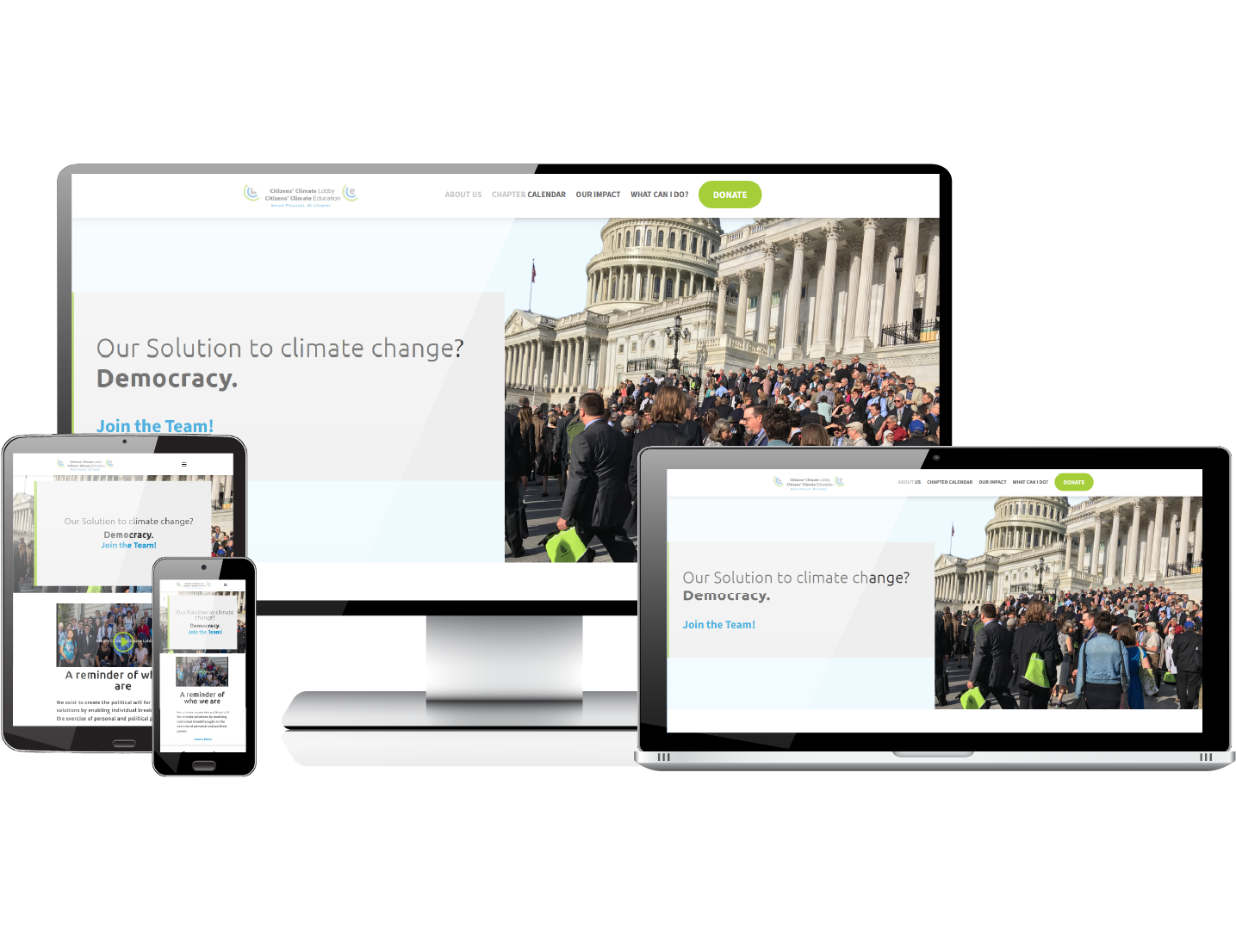 graphic of multiple devices of the MPCCL website showing accessibility